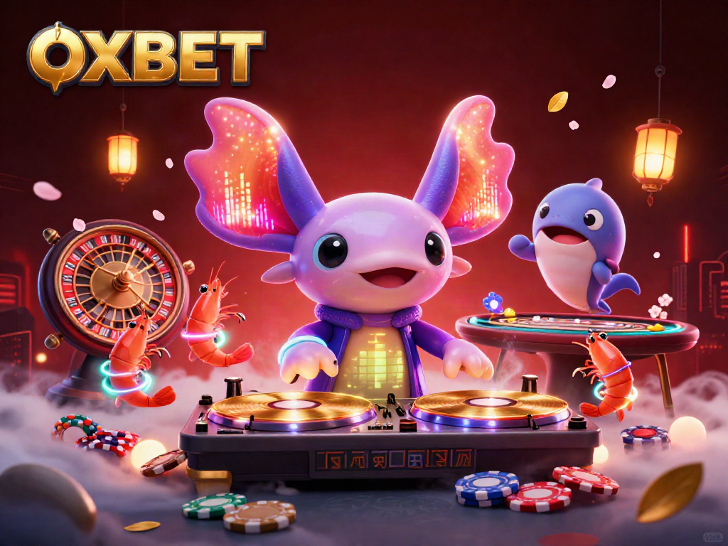 Experience thrilling gameplay at OXBET with a lively casino scene featuring vibrant characters and dynamic elements.