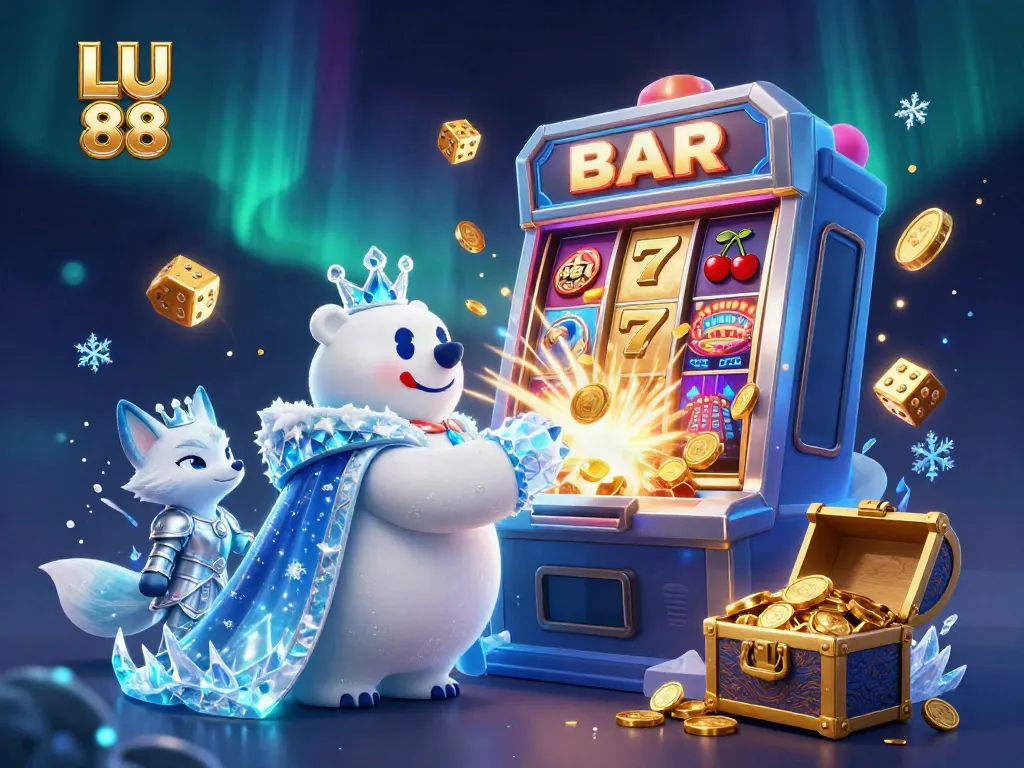 Engage with the thrilling LU 88 casino experience amidst gold coins and jackpot excitement.